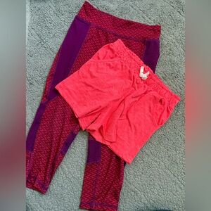 MTA Sport Kids Bottoms - Red and Purple and Coral Shorts Bundle